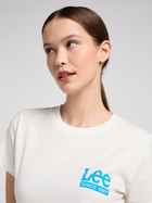 Koszulka damska bawełniana Lee 112351130 S Biała (5401019927084) - obraz 5