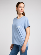 Koszulka damska bawełniana Lee 112350254 M Niebieska (5401019826547) - obraz 4