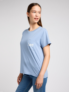 Koszulka damska bawełniana Lee 112350254 S Niebieska (5401019826561) - obraz 4