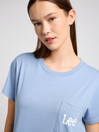 Koszulka damska bawełniana Lee 112350254 S Niebieska (5401019826561) - obraz 5