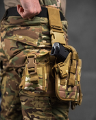 Настегна тактична кабура для пістолета Tactic універсальна кобура на пояс з кишенею під магазин МТК Вт7584 - зображення 3