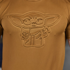 Потовідвідна чоловіча футболка Punishment з принтом "Йода" койот розмір XL - зображення 6