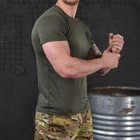 Потоотводящая мужская футболка Odin Coolmax с принтом "Airborne" олива размер XL - изображение 3