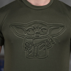 Потоотводящая мужская футболка Punishment с принтом "Йода" олива размер XL - изображение 5