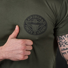 Потовідвідна чоловіча футболка Odin Coolmax з принтом "Airborne" олива розмір M - зображення 5