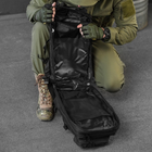 Рюкзак 25 л "Military" з регульованими плечовими ременями та кріпленням Molle чорний розмір 25х15х42 см - зображення 8