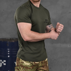 Потоотводящая мужская футболка с принтом "За победу" олива размер XL - изображение 3