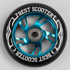 Колесо Best Scooter для трюкового самоката PU 100 мм метал диск Синий (26545)