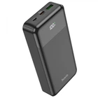 Повербанк Hoco J102A + кабель micro USB (20000 mAh, 20 Вт, PD, QC 3.0, USB Type-C, USB Type-A, micro USB, с быстрой зарядкой) - черный