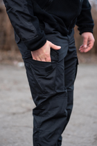 Чоловічий Костюм Убакс з липучками для шевронів + Штани з посиленими колінами чорний колір розмір 48 - зображення 11