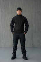 Чоловічий Костюм Убакс з липучками для шевронів + Штани з посиленими колінами чорний колір розмір 52 - зображення 1