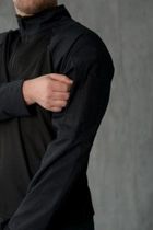 Костюм мужской Убакс с липучками для шевронов + Брюки с усиленными коленями черный цвет размер 52 - изображение 6
