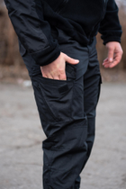 Чоловічий Костюм Убакс з липучками для шевронів + Штани з посиленими колінами чорний колір розмір 52 - зображення 11
