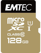 Карта пам'яті Emtec microSD UHS-I U1 Elite Gold 128GB + SD адаптер (ECMSDM128GXC10GP) - зображення 1