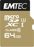 Karta pamięci Emtec microSD UHS-I U3 SpeedIN Pro 64GB + adapter SD (ECMSDM64GXC10SP) - obraz 1