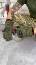 Зимові тактичні рукавички magnum олива до XL - зображення 7