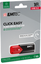 Pendrive Emtec B110 Click Easy 16GB USB 3.2 Red (ECMMD16GB113) - obraz 3