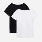 Zestaw koszulek damskich bawełnianych Levi's 2 Pack Crewneck Tee 74856-0000 XS (2 szt) Biały/Czarny (5400816191063) - obraz 2