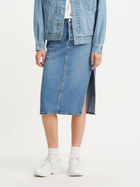 Spódnica jeansowa damska midi Levi's Side Slit Skirt A4711-0000 29 Niebieska (5401105466053) - obraz 1