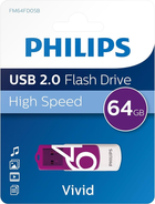 Флеш пам'ять USB Philips Vivid Edition 64GB USB 2.0 Purple (FM64FD05B/00) - зображення 3