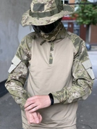 Рубашка мужская военная тактическая с липучками под шевроны ВСУ (ЗСУ) Убакс Турция M 6583 хаки - зображення 3