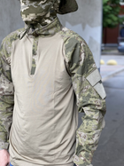 Рубашка мужская военная тактическая с липучками под шевроны ВСУ (ЗСУ) Убакс Турция M 6583 хаки - зображення 6