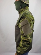 Рубашка мужская военная тактическая с липучками ВСУ (ЗСУ) Ubaks Убакс 20221840 7249 XL 52 р зеленая - изображение 2