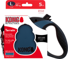 Повідець для собак Kong Retractable Leash Terrain 12 кг 3 м Blue (0047181150117) - зображення 1
