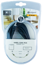 Kabel COAX-RCA DMP 1.8 m BLRCA2 (5906881197455) - obraz 3