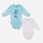 Набір дитячих боді 2 шт для новонароджених для хлопчика Tup Tup T21B246-BT02 62 см Білий/Блакитний (5901845287333) - зображення 1