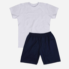 Zestaw dziecięcy (koszulka + szorty) dla chłopca Tup Tup SP200CH-3100 110 cm Biały/Granatowy (5907744052010) - obraz 1