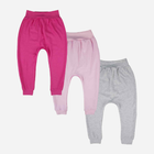 Zestaw spodnie dresowych dziecięcych 3 szt dla dziewczynki Tup Tup T22B100-FSP1 104 cm Szary/Różowy (5901845293587) - obraz 1