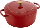 Каструля чавунна кругла Ballarini Bellamonte з кришкою червона 3 л (75003-561-0)