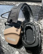 Навушники активні для стрільби Prohear ЕМ036 колір коричневий + Захисні окуляри у подарунок - зображення 4