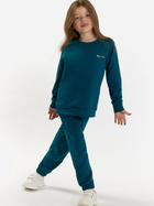 Дитячий спортивний костюм (світшот + штани) для дівчинки Tup Tup 101402-3210 134 см Бірюзовий (5907744490782) - зображення 3