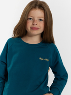 Дитячий спортивний костюм (світшот + штани) для дівчинки Tup Tup 101402-3210 134 см Бірюзовий (5907744490782) - зображення 4