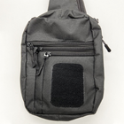 Плечевая тактическая сумка с липучкой, Черная - изображение 8