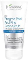 Peeling do twarzy Bielenda Professional 2 in 1 Enzyme Peel & Fine Grain Scrub enzymatyczny drobnoziarnisty z papainą i bromelainą 150 g (5902169013561) - obraz 1