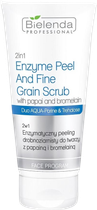 Пілінг для обличчя Bielenda Professional 2 в 1 Enzyme Peel & Fine Grain Scrub Ензимний дрібнозернистий з папаїном і бромелайном 150 г (5902169013561)