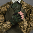 Плотные беспалые Перчатки Mechanix Logo с защитными резиновыми накладками и вставками TrekDry олива размер 2XL