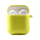 Силіконовий футляр з мікрофіброю для навушників Airpods 1/2 Жовтий / Bright Yellow - 00000039442_11