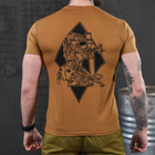 Потовідвідна чоловіча футболка з принтом Bayraktar Coolmax койот розмір 2XL - зображення 4