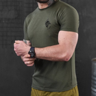 Потовідвідна чоловіча футболка coolmax з принтом "Welcome" олива розмір M - зображення 3