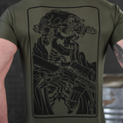 Потовідвідна чоловіча футболка coolmax з принтом "Welcome" олива розмір M - зображення 6