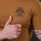 Потоотводящая мужская футболка Bayraktar Coolmax с принтом "Череп" койот размер L - изображение 4