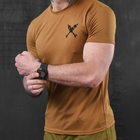 Потовідвідна чоловіча футболка з принтом Bayraktar Coolmax койот розмір L - зображення 3