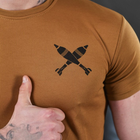 Потовідвідна чоловіча футболка з принтом Bayraktar Coolmax койот розмір L - зображення 6