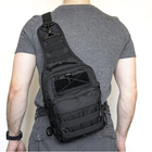 Качественная тактическая сумка водоотталкивающая, тактическая слинг, укрепленная, черный - изображение 10