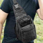 Качественная тактическая сумка водоотталкивающая, тактическая слинг, укрепленная, черный - изображение 15