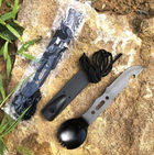 Туристический походный набор - ложка вилка нож свисток Kesun